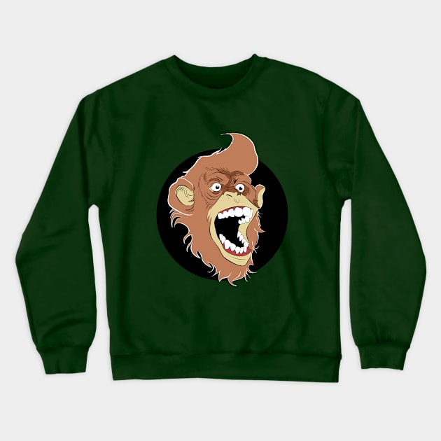 monkey Crewneck Sweatshirt by AlinaFedorova